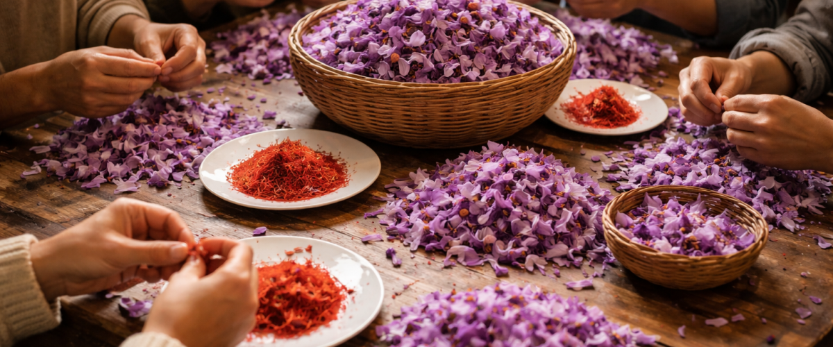 La Monda del Azafrán: El Proceso Artesanal Detrás del Oro Rojo